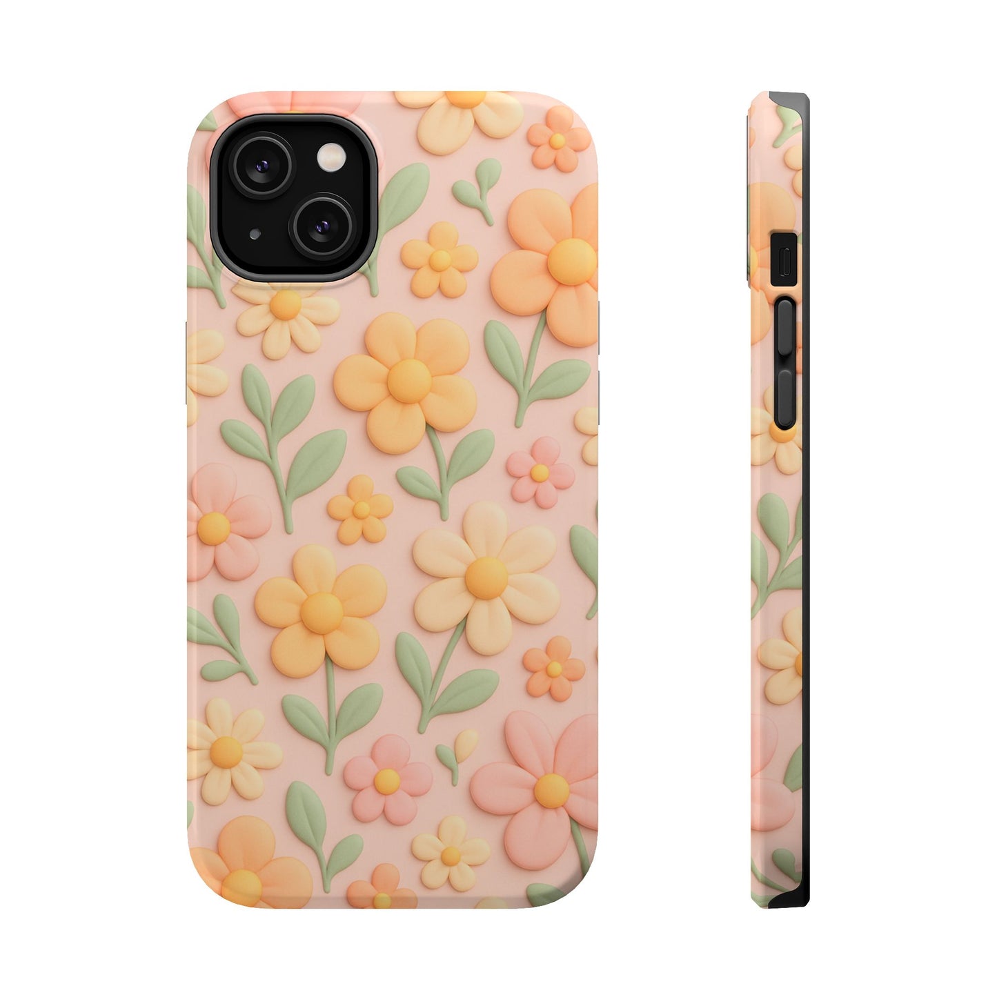 Vintage Floral 3D iPhone Case | MagSafe Compatible