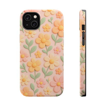 Vintage Floral 3D iPhone Case | MagSafe Compatible