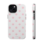 Pink Polka Dot Impact-Resistant Phone Case | MagSafe