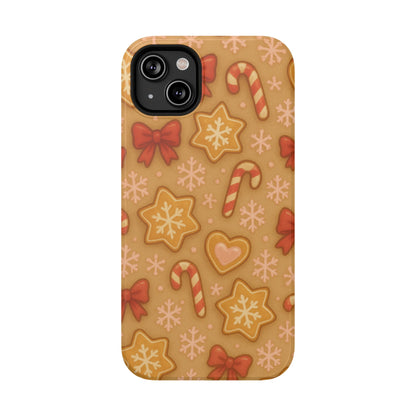Candy Cane & Gingerbread Holiday iPhone Case — Impact-Resistant