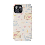 Pastel Love Letter Hearts Impact Phone Case  Shamo's