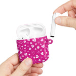 Pink Broken Heart Pattern AirPod Case — Cute Valentine Protective Charging Case