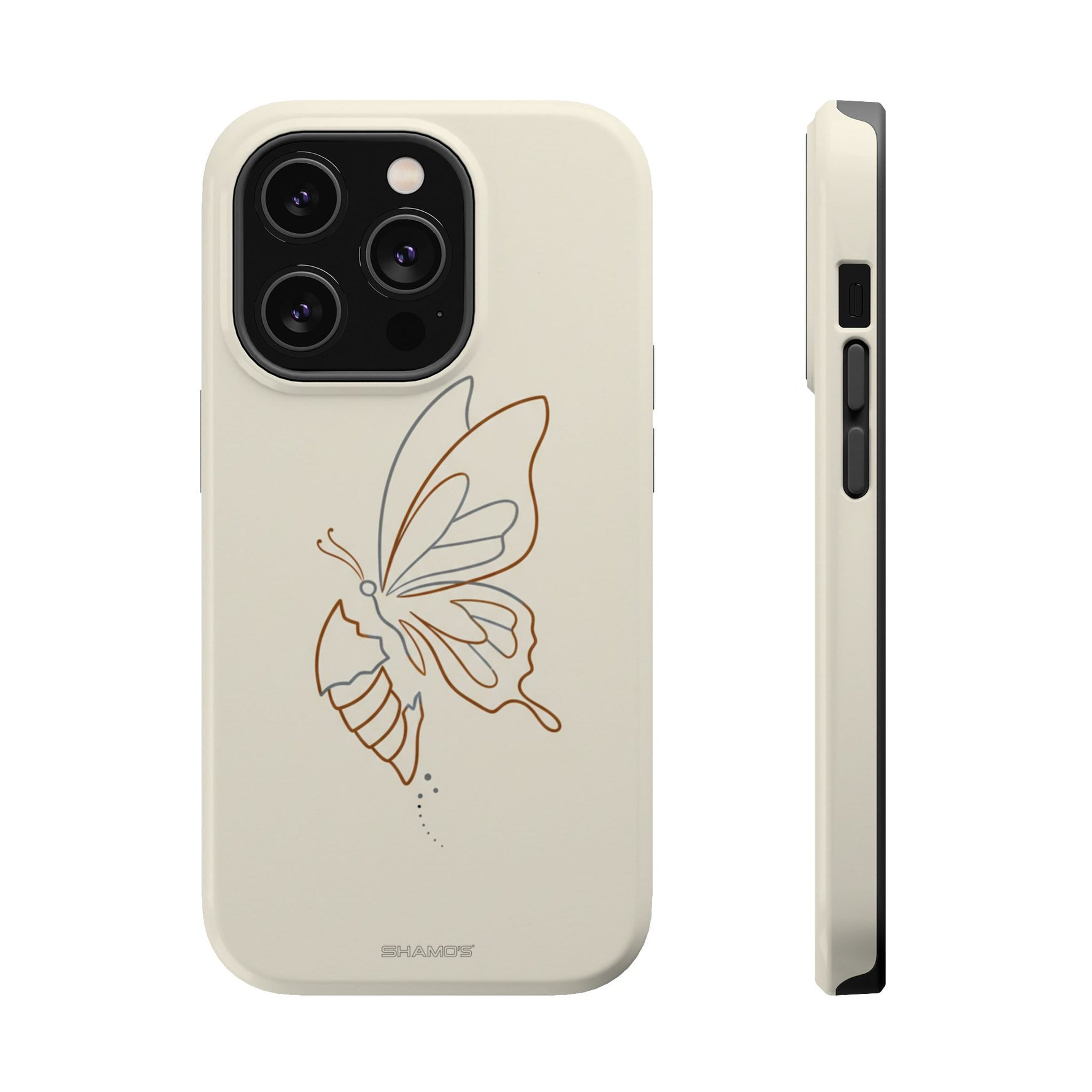 Butterfly Transformation from Caterpillar Minimalist Magnetic Impact-Resistant Phone Case with Magsafe