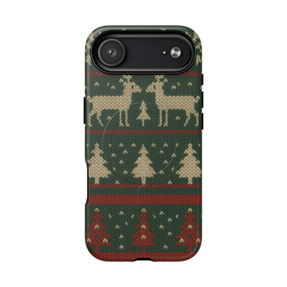 Holiday Knit Reindeer MagSafe Tough iPhone Case