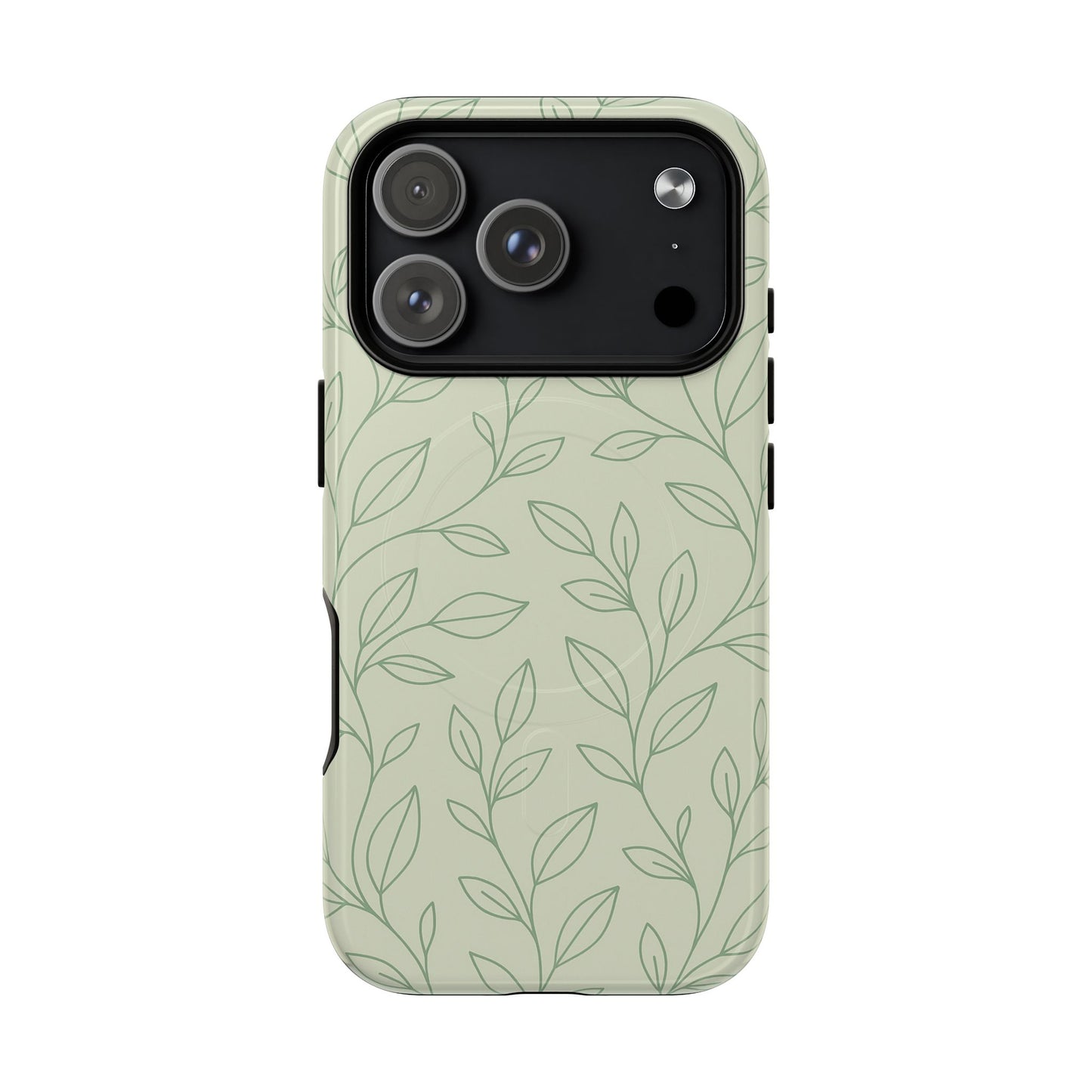 Sage Botanical Leaves Floral iPhone Case | MagSafe