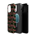 Candy Cane Heart MagSafe Impact-Resistant iPhone Case  Shamo's