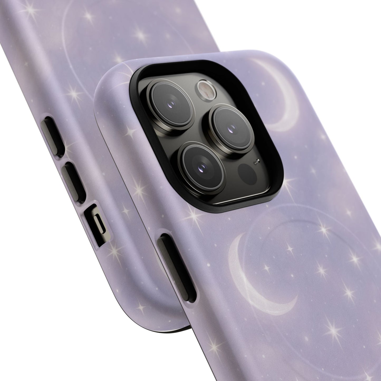 Celestial Lavender iPhone Case — Moon & Stars MagSafe Compatible