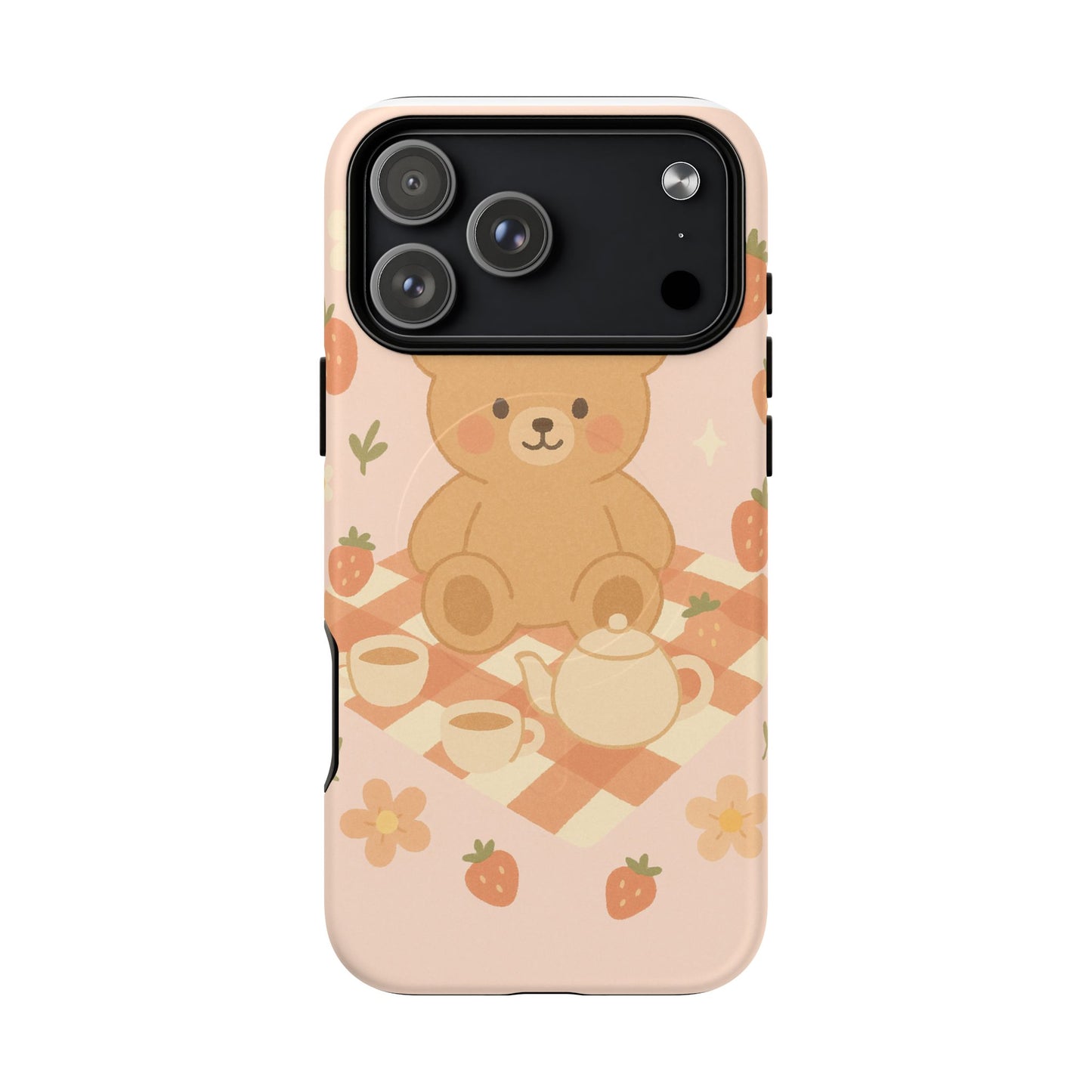 Blossom Bear Picnic iPhone Case with MagSafe