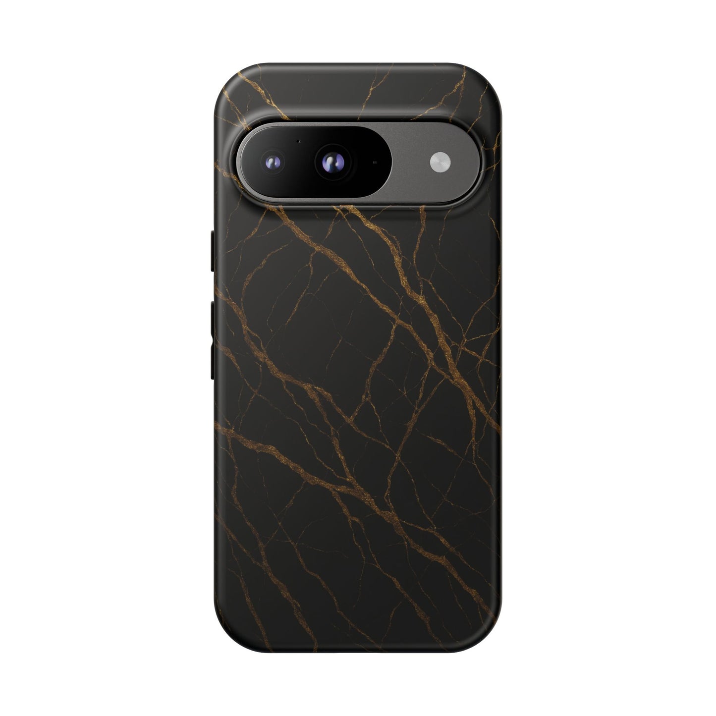 Black Marble Tough iPhone Case