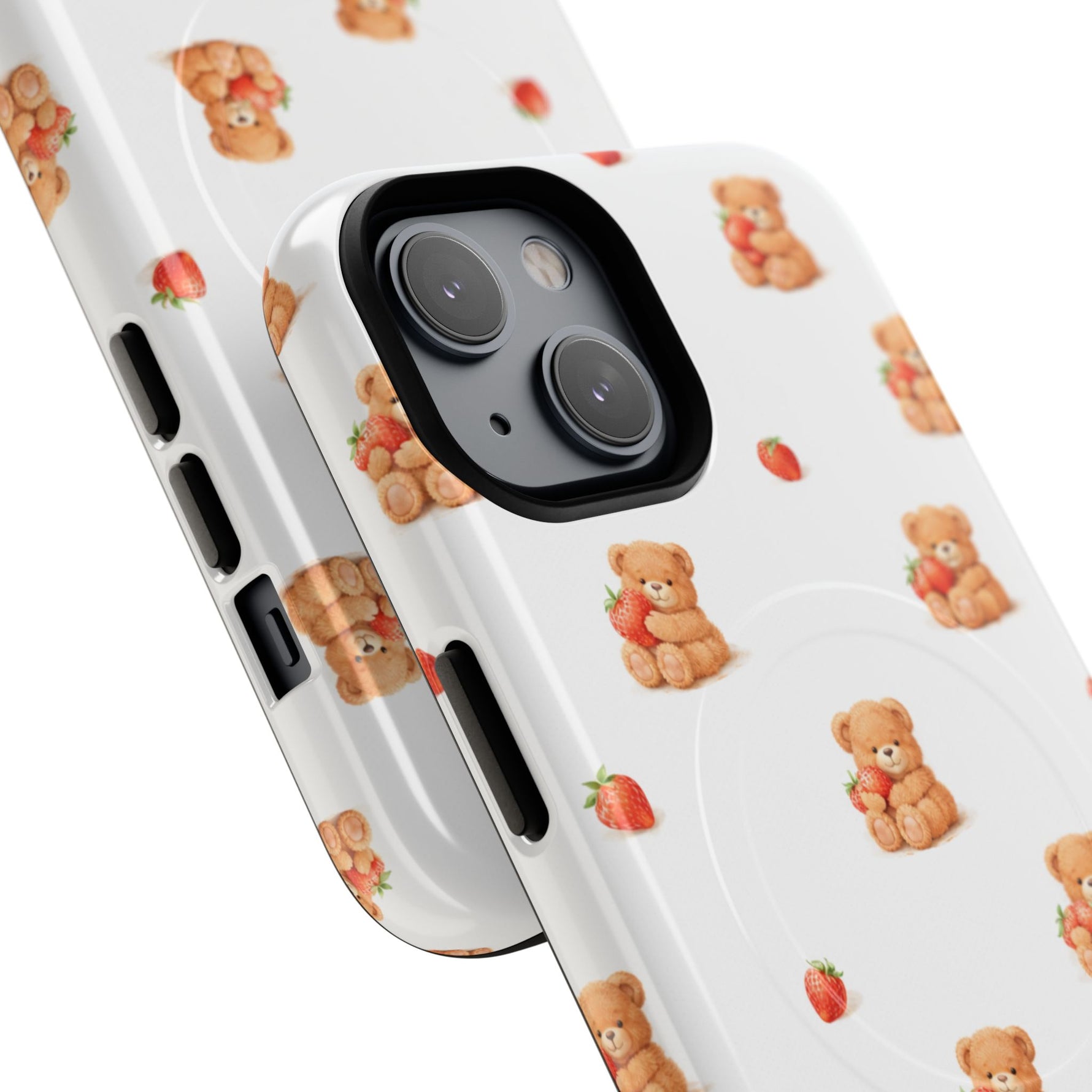 Strawberry Teddy iPhone Case with MagSafe