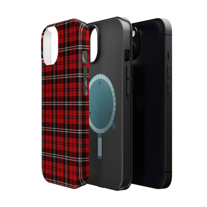 Red Tartan Plaid Impact-Resistant iPhone Case | MagSafe compatibility  Shamo's