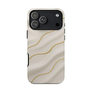 Elegant Gold Wave Tough iPhone Case - Shamo's
