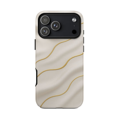 Elegant Gold Wave Tough iPhone Case - Shamo's