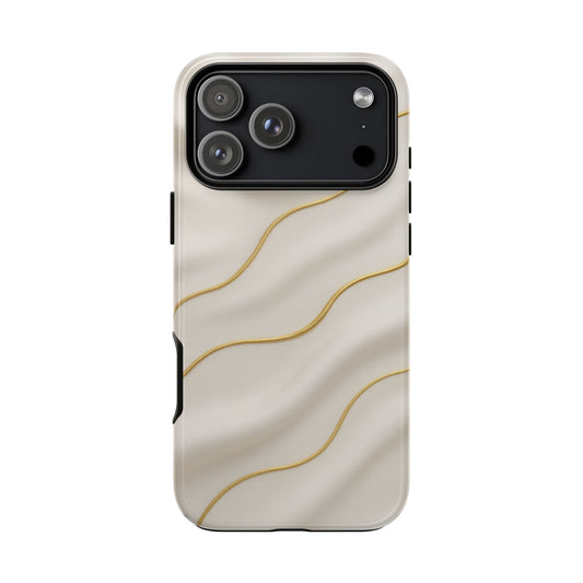 Elegant Gold Wave Tough iPhone Case - Shamo's