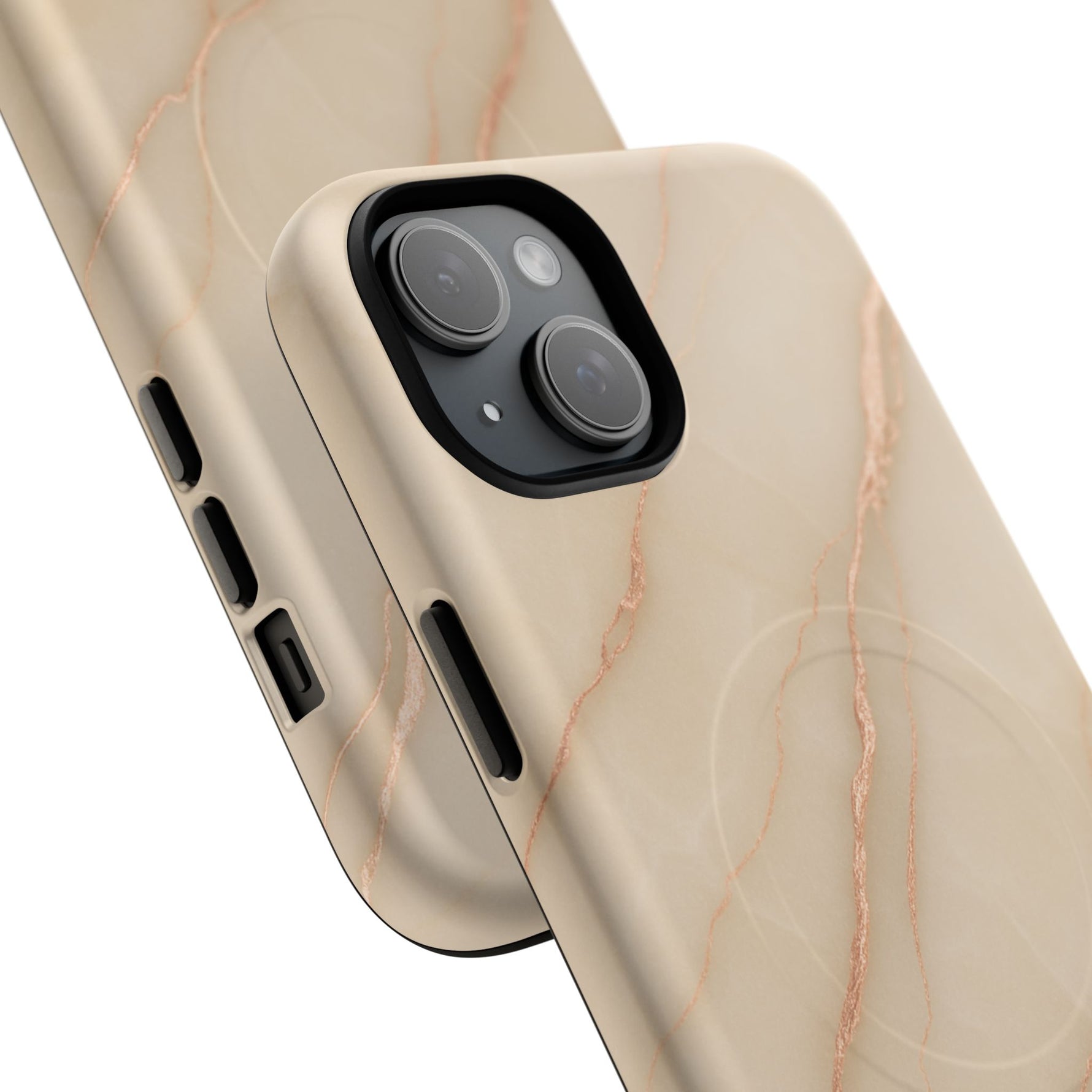 Luxury Series Marble Beige iPhone Case compatible with MagSafe - Shamo's