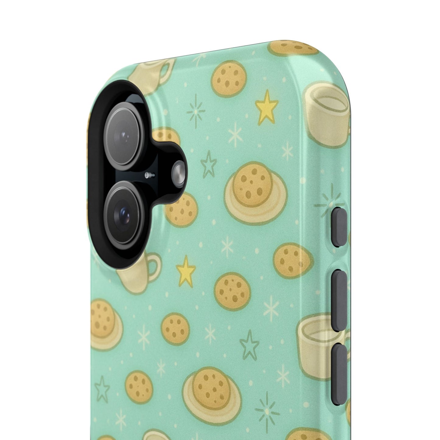 Cookie & Coffee Pattern Tough iPhone Case — Impact-Resistant