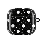Polka Dot AirPod Case – Black & White Retro Spot Protective Cover