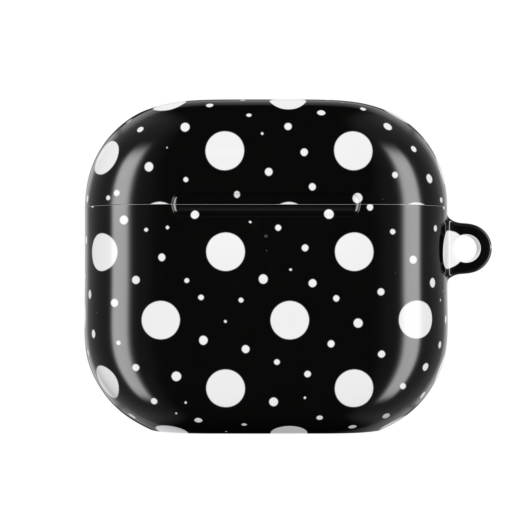 Polka Dot AirPod Case – Black & White Retro Spot Protective Cover