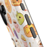 Kawaii Breakfast Pattern Magnetic Phone Case, Cute Cartoon Food Impact-Resistant Cover, MagSafe Compatible