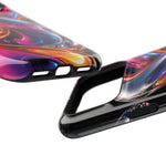 Liquid Aurora MagSafe Phone Case – Colorful Chrome-Effect Swirls | Glossy