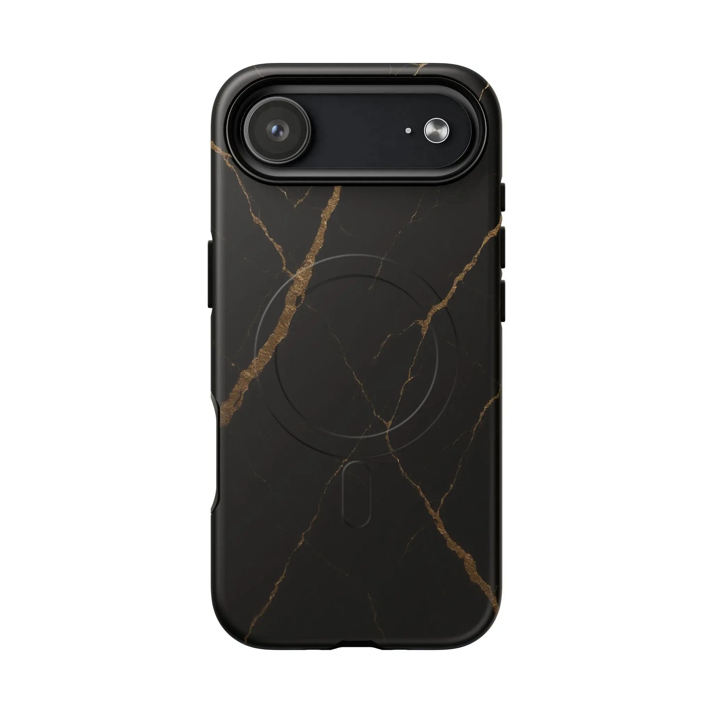 Black & Gold Marble iPhone Case with MagSafe - Shamo's