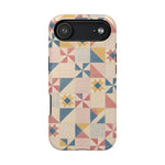Prairie Quilt – Pastel Patchwork Pattern MagSafe Phone Case, glossy iPhone 17 Air, rear view