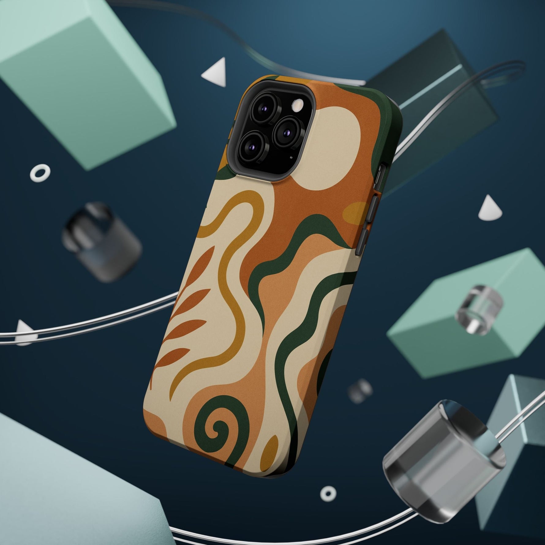 Abstract Earth-Tone Impact iPhone Case — MagSafe  Shamo's