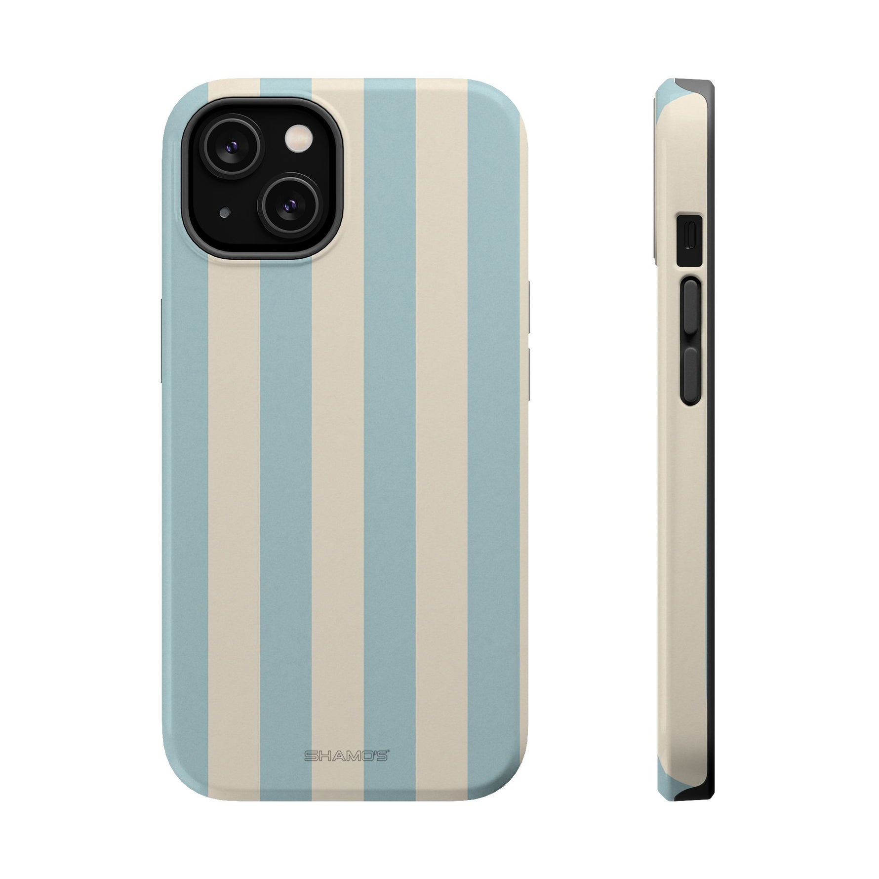 Blue Strips Pattern iPhone Case Compatible with MagSafe