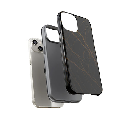 Black Marble Tough iPhone Case