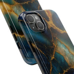Blue Gold Agate Tough Phone Case Marble Stone Design  Shamo's