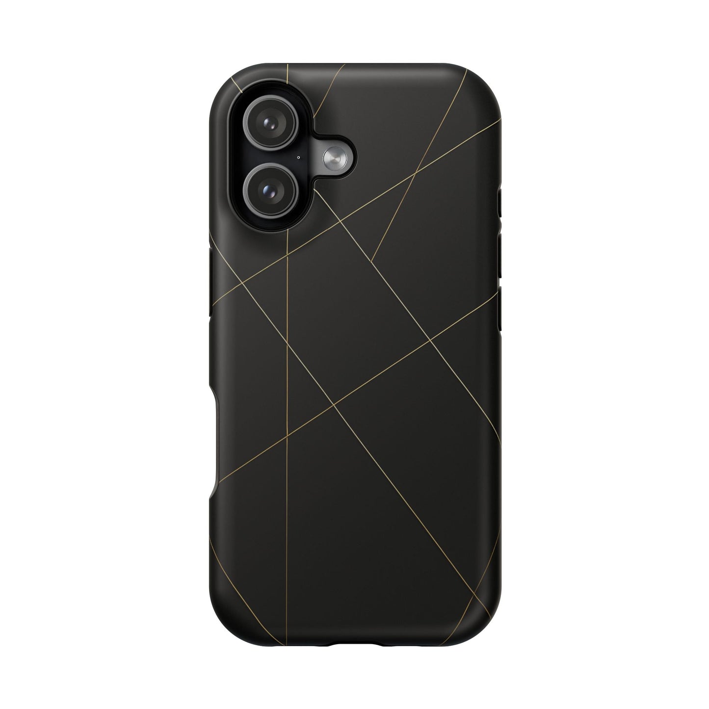 Black Geometric Design iPhone Case | MagSafe  Shamo's iPhone 17 / Matte