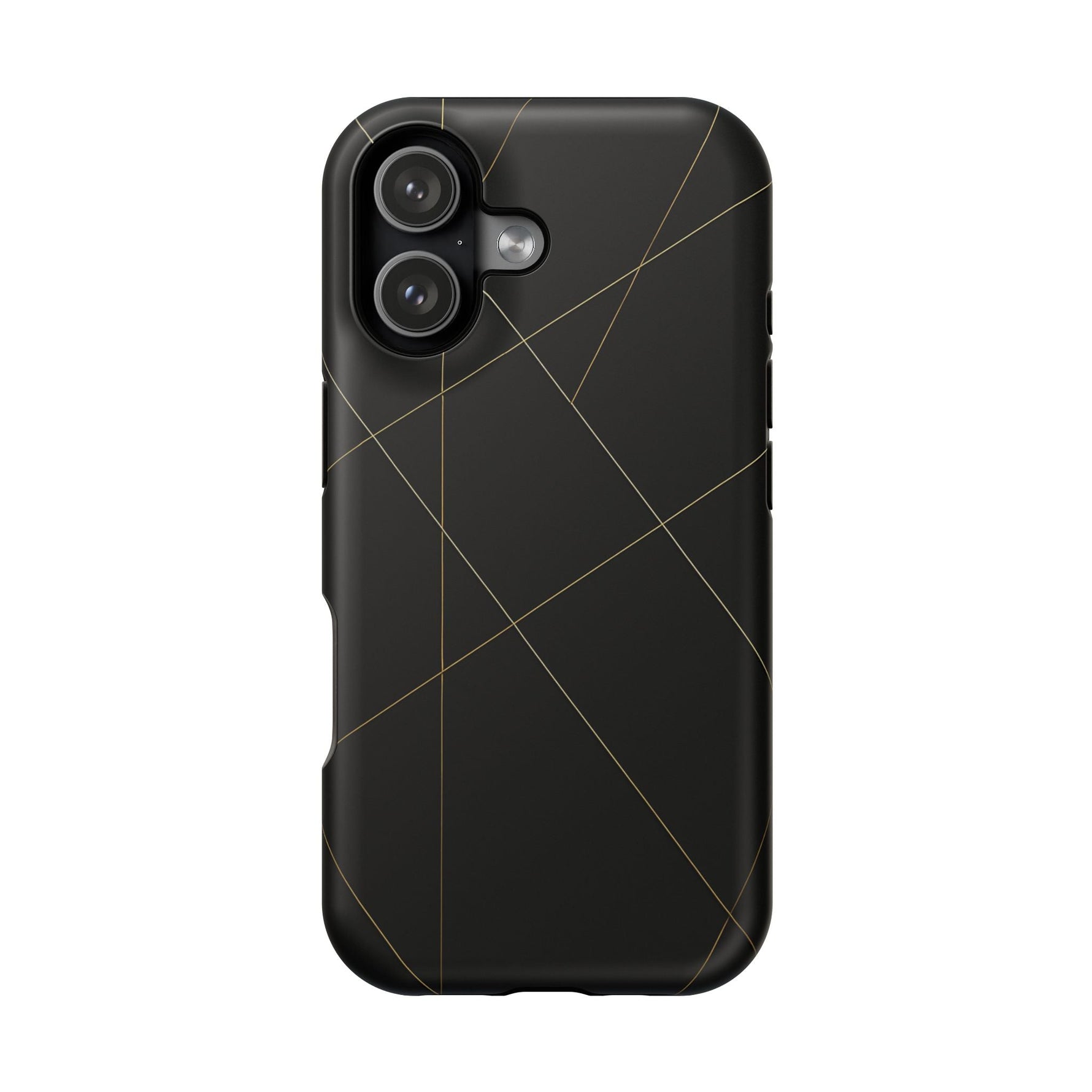 Black Geometric Design iPhone Case | MagSafe  Shamo's iPhone 17 / Matte