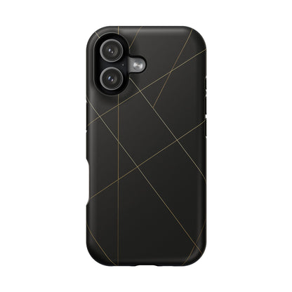 Black Geometric Design iPhone Case | MagSafe  Shamo's iPhone 17 / Matte