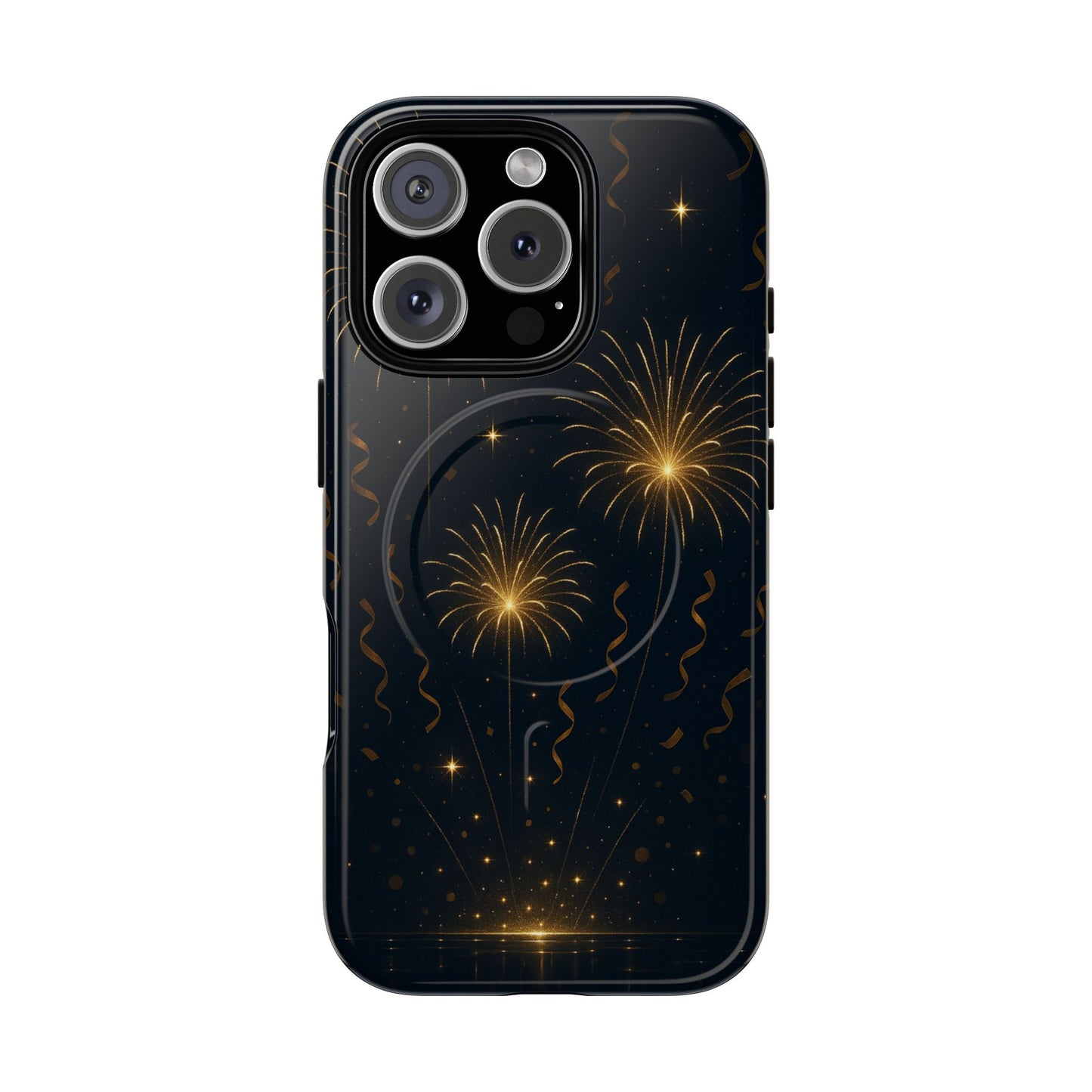 Gold Fireworks Celebration iPhone Case with MagSafe - Shamo's