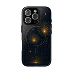 Gold Fireworks Celebration iPhone Case with MagSafe - Shamo's
