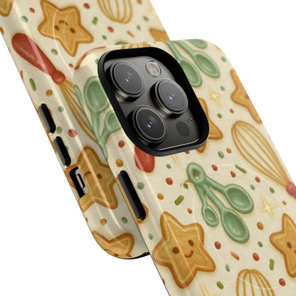 Baking Holiday iPhone Case — Cute Whisk & Cookie Pattern | compatible with MagSafe