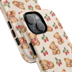 Teddy Berry Cozy Strawberry Pattern iPhone Case with MagSafe