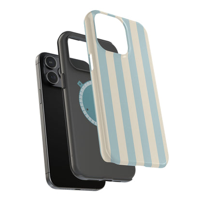 Blue Strips Pattern iPhone Case Compatible with MagSafe