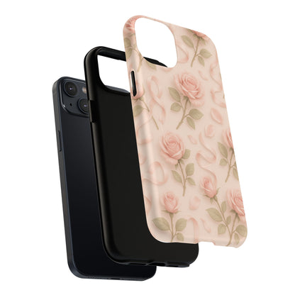 Blush Roses and Ribbons 3D iPhone Case | MagSafe