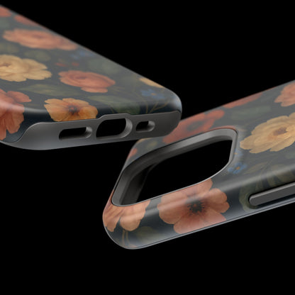 Floral Vintage Rose Magnetic Impact iPhone Case with MagSafe  Shamo's