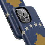 Kosovo Flag Tough iPhone Case — Navy Blue Stars & Gold Map (MagSafe compatible)  Shamo's