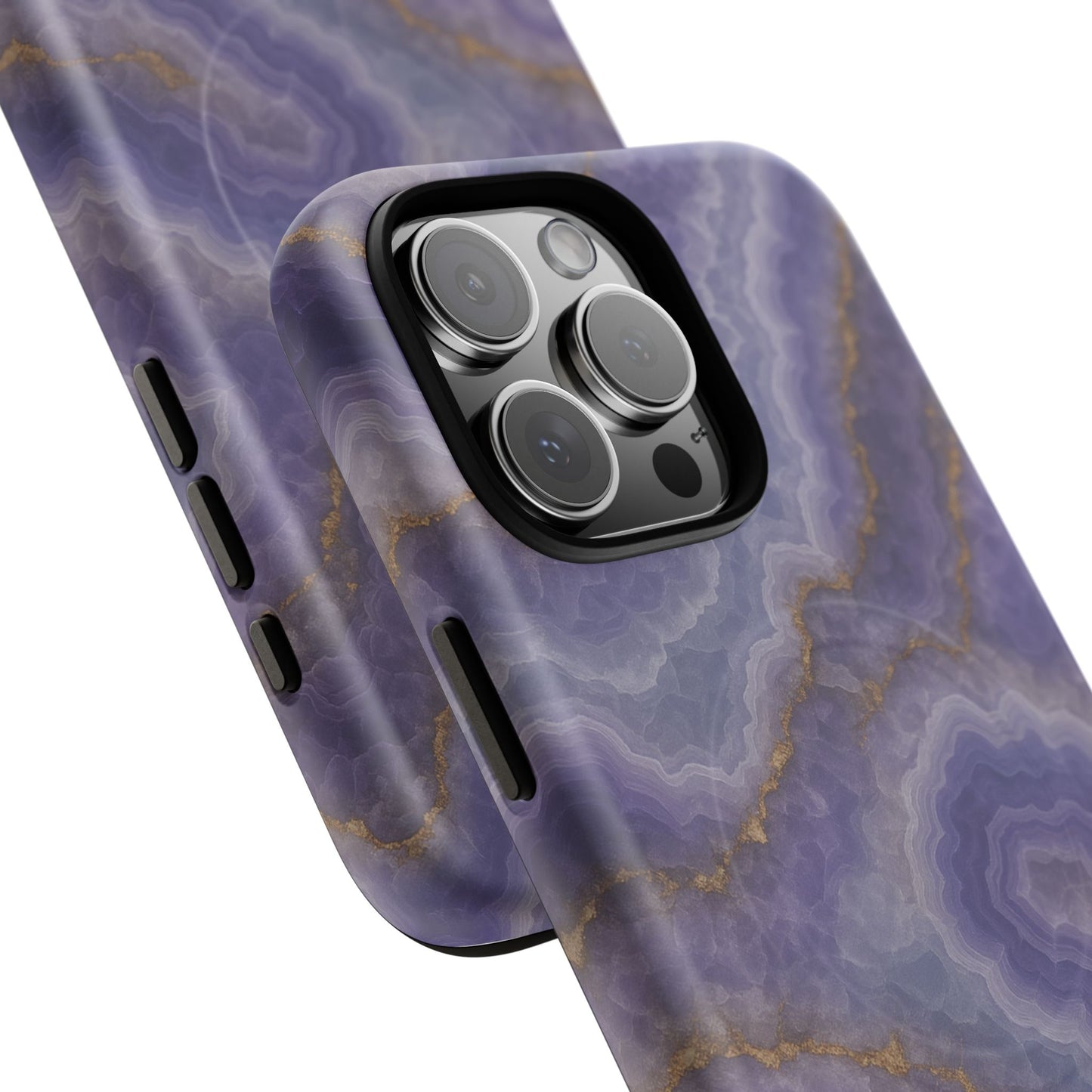 Purple Agate Marble iPhone Case with MagSafe