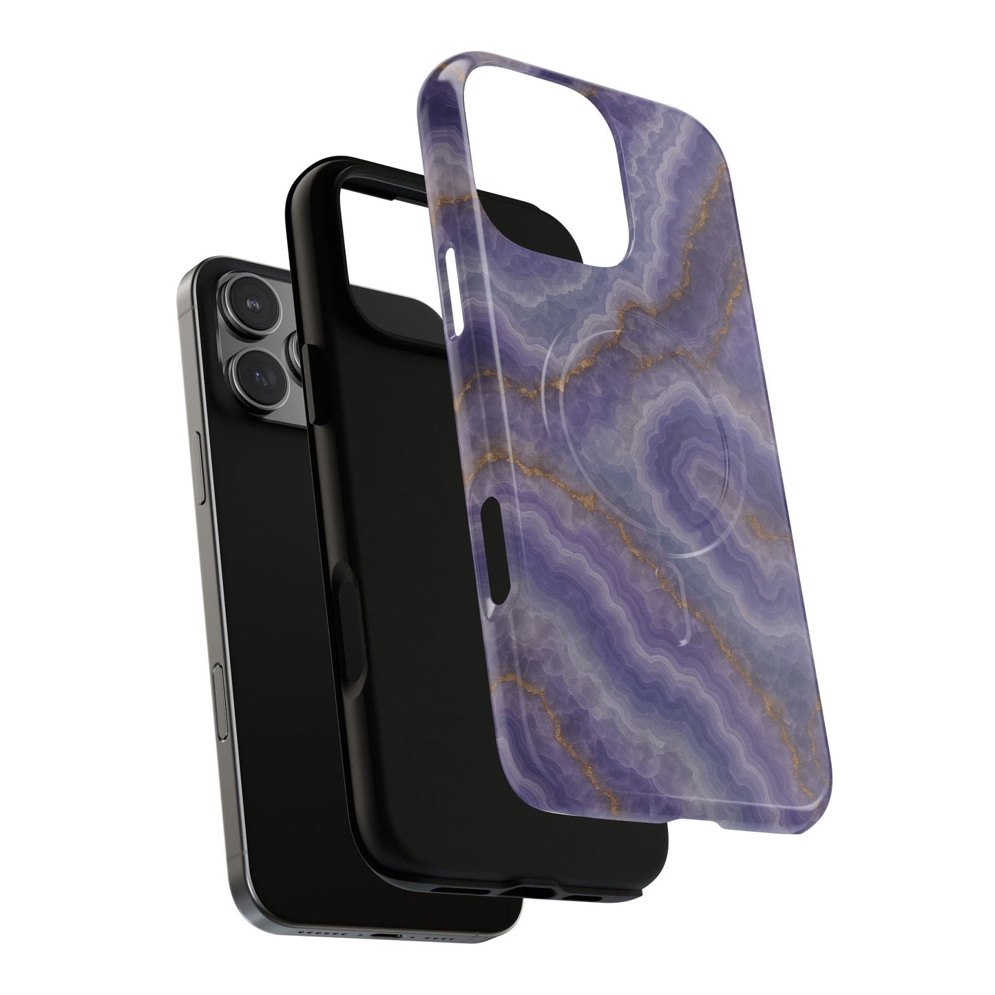 Purple Agate Marble iPhone Case with MagSafe