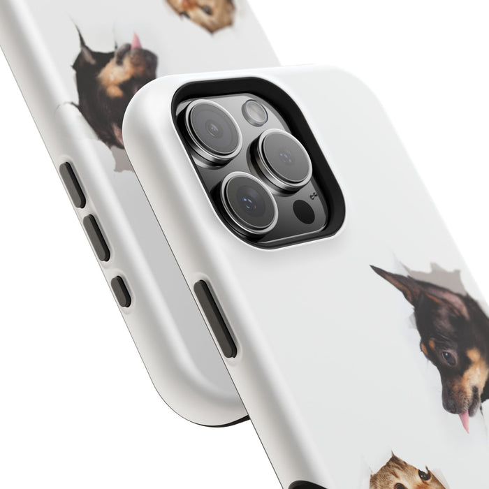 Impact-Resistant Cases with a cat and a dog