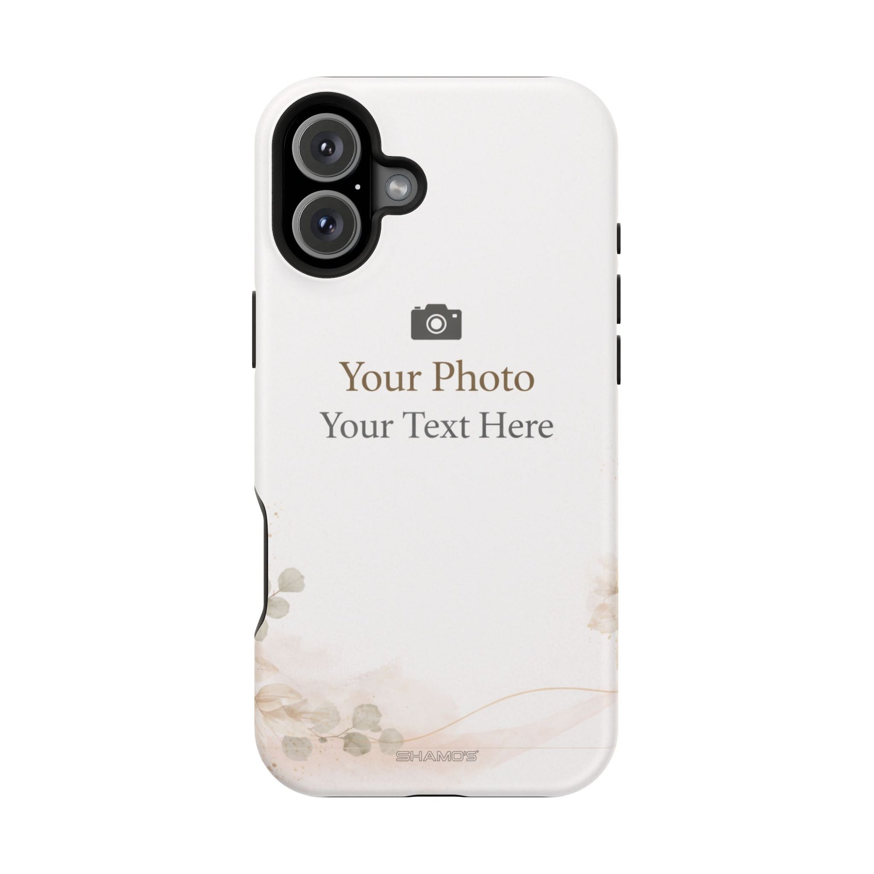 Personalizable Impact-Resistant Phone Case — Add Photo & Text - iPhone 16 Plus / Matte / Without gift packaging - Shamo's