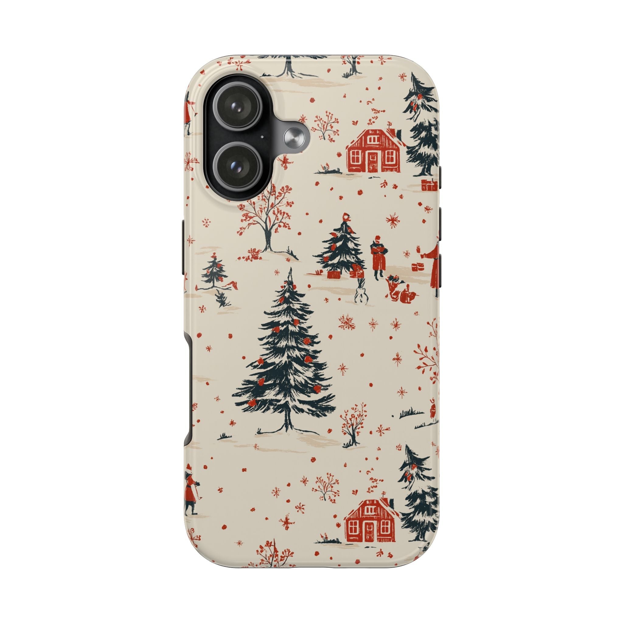 Winter Village Holiday Tough iPhone Case — Vintage Holidays & Snow Scene  Shamo's iPhone 17 Pro Max