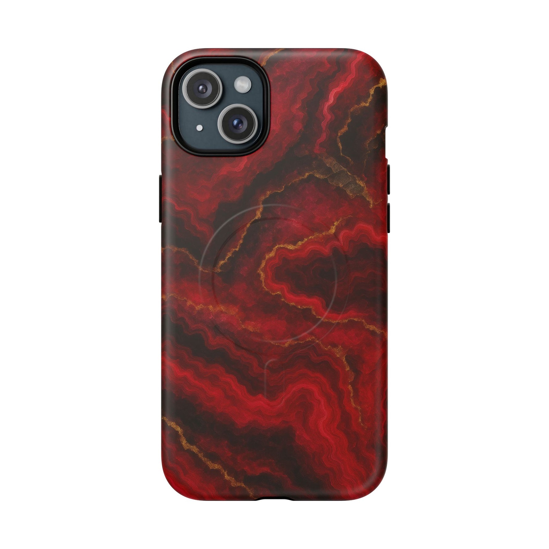 Red Marble iPhone Case with MagSafe - Shamo's