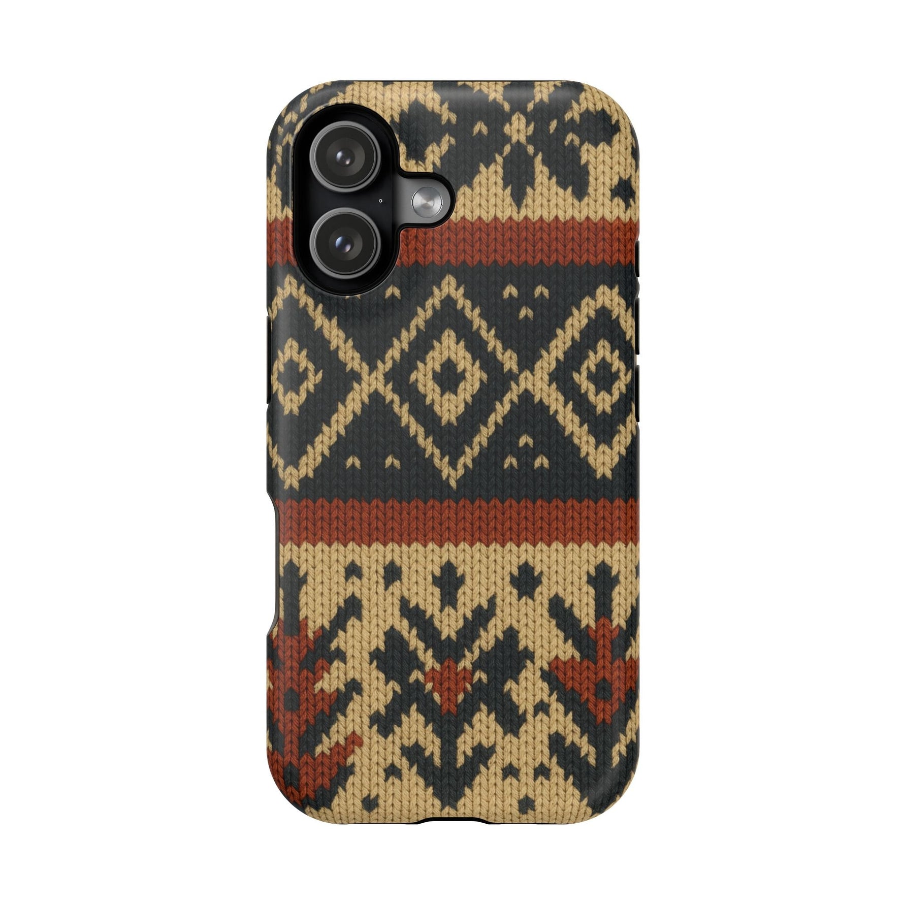 Nordic Knit Pattern MagSafe Impact-Resistant iPhone Case  Shamo's iPhone 17 / Matte
