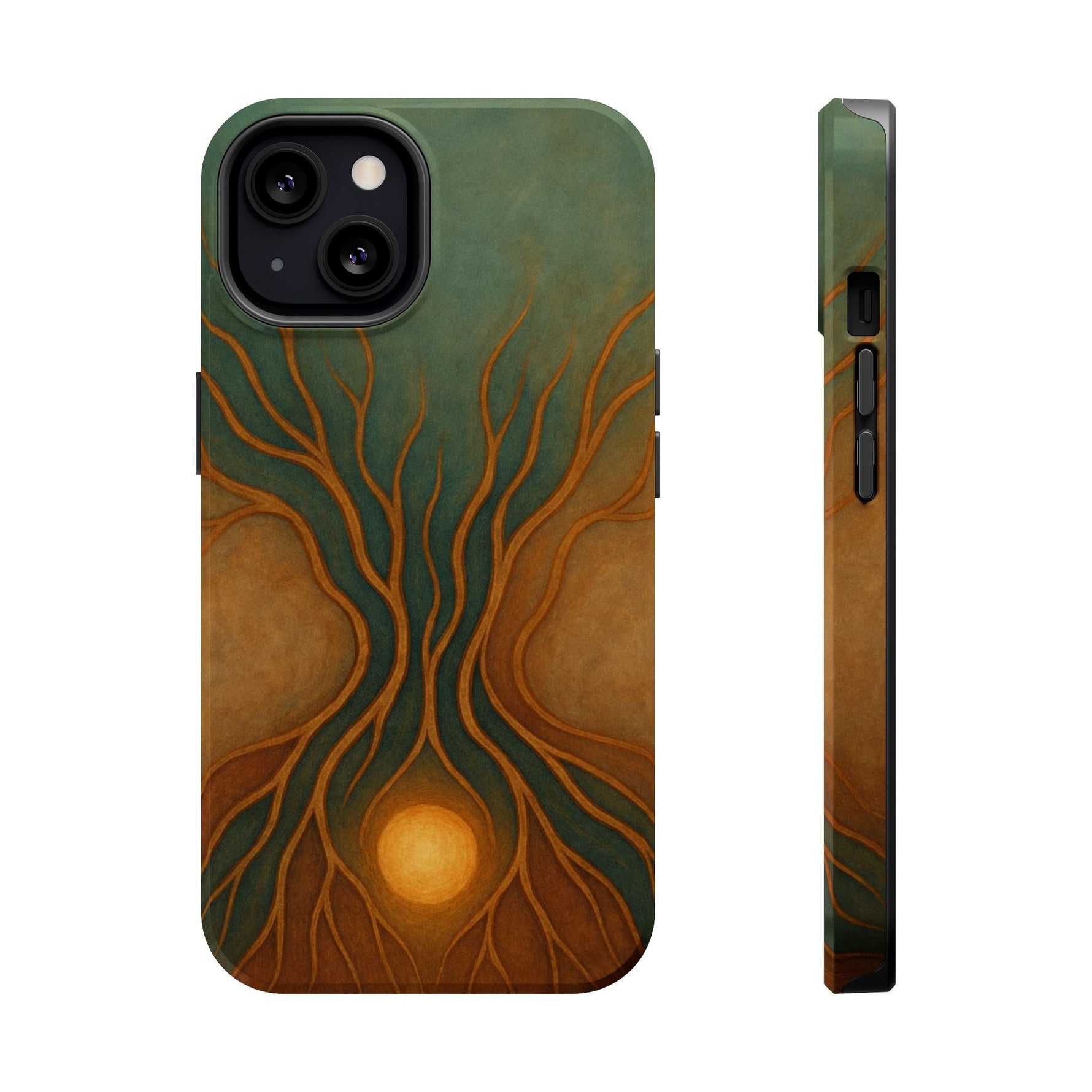 Abstract Tree of Life Design Golden Origin iPhone Case | MagSafe Compatible  Shamo's iPhone 13 / Glossy