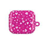 Pink Broken Heart Pattern AirPod Case — Cute Valentine Protective Charging Case
